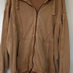 Free People Movement Oversized Hooded Full Zip Sweatshirt